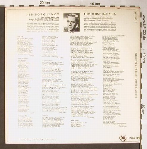 Borg,Kim: Lieder Balladen, vg+/vg+, D.Gr.(LPE 17 004), D, 1955 - 10inch - L3674 - 6,00 Euro