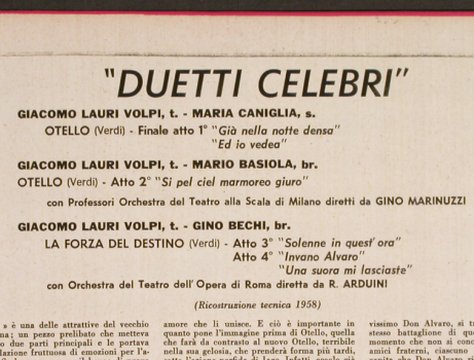 V.A.Duetti Celebri: Otello/La Forza Destino, La Voce Del Padrone (QBLP 5052), I, Ri, 1958 Typ: 10" Best.-Nr.: L3683 Preis: 12,50 Euro