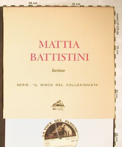 Battistini,Mattia: Serie:IL Disco del Collezionista, La Voce Del Padrone(QKLP 502), I, Ri, 1957 - 10inch - L3684 - 6,00 Euro