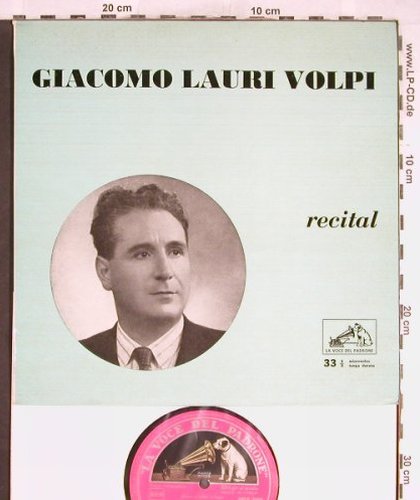 Lauri-Volpi,Giacomo: Recital-Puccini,Verdi, La Voce Del Padrone(QBLP 5058), I, Ri, 1958 - 10inch - L3687 - 14,00 Euro