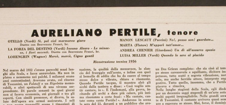 Pertile,Aurelio: Recital-Verdi,Wagner,Puccini.., La Voce Del Padrone (QBLP 5037), I, Ri, 1956 Typ: 10" Best.-Nr.: L3688 Preis: 14,00 Euro