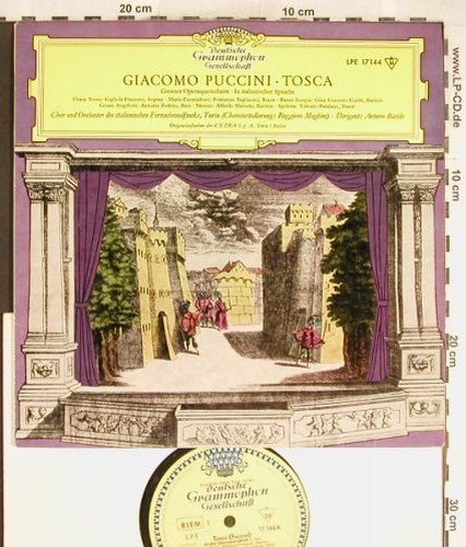 Puccini,Giacomo: Tosca - Gr.Opernquerschn. in ital., D.Gr.(LPE 17 144), D, 1960 - 10inch - L3690 - 12,50 Euro