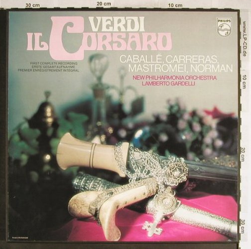 Verdi,Giuseppe: Il Corsaro, Gesammtaufn. Box, Philips (6700 098), NL, 1976 Typ: 2LP Best.-Nr.: L3697 Preis: 9,00 Euro