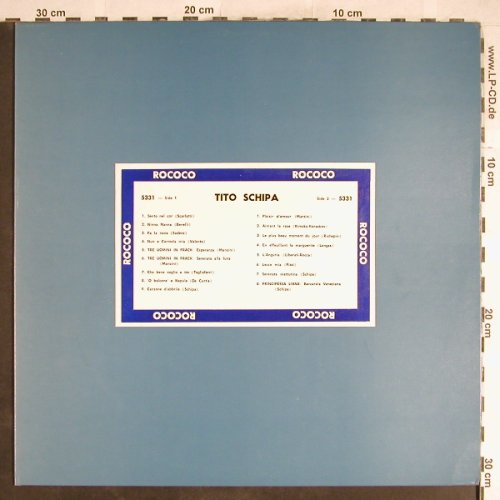 Schipa,Tito: Same, Rococo (RR 5331), CDN Typ: LP Best.-Nr.: L3705 Preis: 7,50 Euro