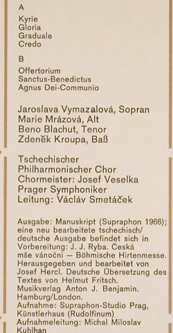 Ryba,Jakub Jan: Tschechische Weihnachtsmesse, SDG(610 902), D,  - LP - L3709 - 5,00 Euro