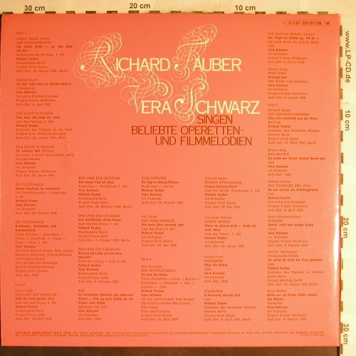 Tauber,Richard / Vera Schwarz: beliebte Operetten-Film Melodien, Dacapo(C 147-29137/38), D,  - 2LP - L3731 - 6,50 Euro