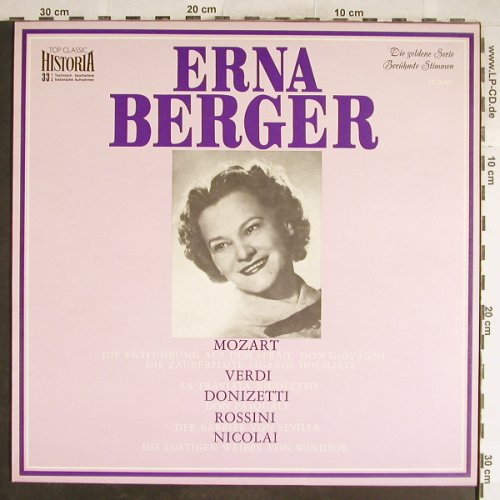 Berger,Erna: Die goldene Serie Berühmte Stimmen, Top Classic/Historia(TC 9061), D,  - LP - L3744 - 5,00 Euro