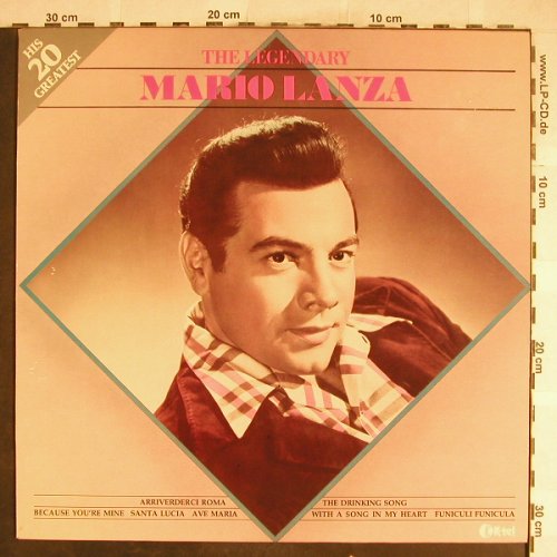 Lanza,Mario: The Legendary, his 20 Greatest, K-tel(NE 1110), B, 1981 - LP - L3754 - 5,00 Euro