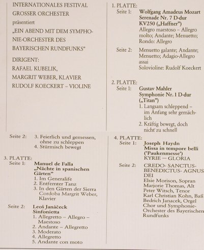 Symphonieorch.des Bayerischen Rundf: Ein Abend mit, Box, Sonderauflage, D.Gr.(2721 033 G), D, m-/vg+,  - 4LP - L3764 - 12,50 Euro