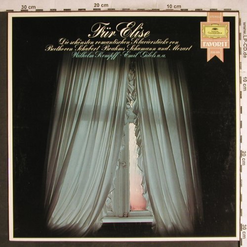 V.A.Für Elise: W.Kempff,E.Gilels,Demus,Francesch, D.Gr.Favorit (2535 608), D, 1978 Typ: LP Best.-Nr.: L3774 Preis: 5,00 Euro