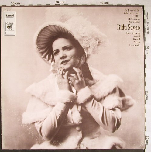 Sayao,Bidu: In Hornor of the 35th Anniversary.., Odyssey(CBS) (Y 31151), US, woc Typ: LP Best.-Nr.: L3794 Preis: 7,50 Euro