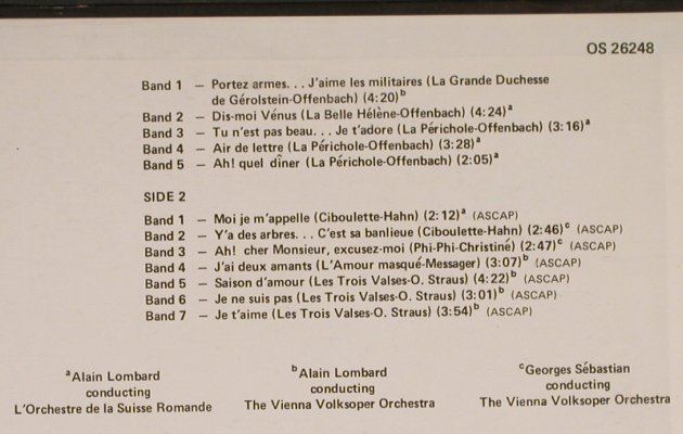 Crespin,Regine: sings Offenbach, m-/vg+, London ffrr (OS 26248), UK Typ: LP Best.-Nr.: L3803 Preis: 6,00 Euro