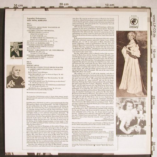 Pons,Lily: Ariasfrom Daughter of the Regiment, Odyssey(Y 31152), US,Mono, 1972 - LP - L3812 - 9,00 Euro