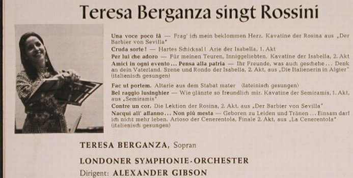 Berganza,Teresa: singt Rossini, Mono, Decca(BLK 16151), D,Stoc,  - LP - L3813 - 7,50 Euro