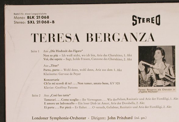Berganza,Teresa: singt Mozart (ital), m-/VG+, Decca(SXL 21 068-B), D,  - LP - L3814 - 4,00 Euro