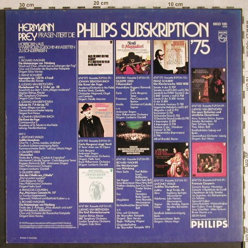 V.A.Philips Subskription 1975: Herman Prey..spoken germ.,Hörproben, Philips(6833 186), D, 1975 - LP - L3817 - 6,00 Euro