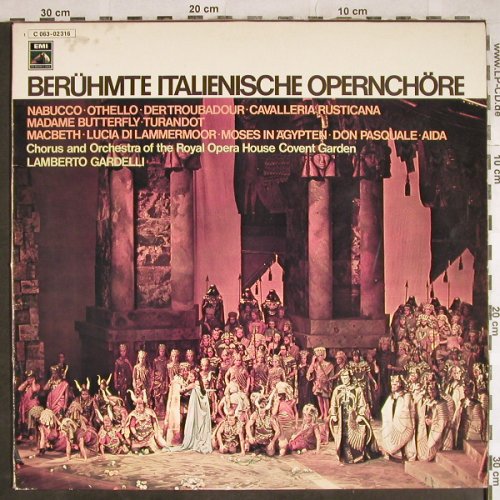 V.A.Berühmte Italienische Chöre: Verdi, Mascagni, Puccini..., m-/vg+, EMI(C 063-02316), D, 1972 - LP - L3825 - 3,00 Euro