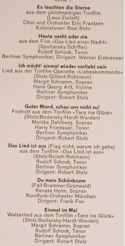 V.A.Es leuchten die Sterne: Die schönsten Melodien aus Tonfilm., SR International (P 15), D Typ: LP Best.-Nr.: L3845 Preis: 5,50 Euro
