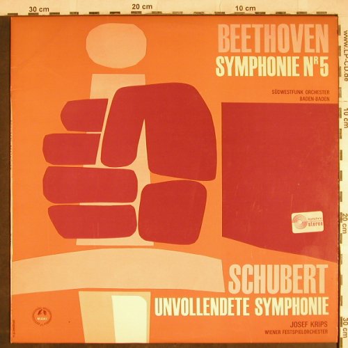 Beethoven,Ludwig van / Schubert: Sinfonie Nr.5 / Unvollendete,vg+/m-, Concert Hall(M-2341), D,  - LP - L3847 - 6,00 Euro