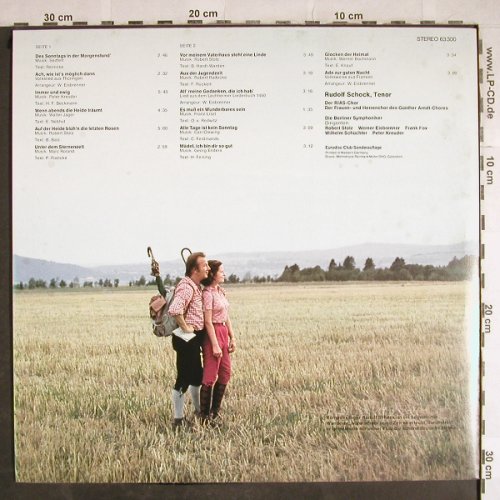Schock,Rudolf: Auf der Heide blüh'n d.letzen Rosen, Eurodisc, Club Ed. (87 295 IU), D Typ: LP Best.-Nr.: L3857 Preis: 5,00 Euro