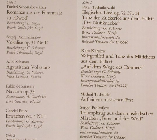 V.A.Streicherensemble d.Bolschoi Th: Schostakowitsch...Prokofjew, Melodia/Eterna(8 26 361), DDR, 1973 - LP - L3871 - 5,00 Euro