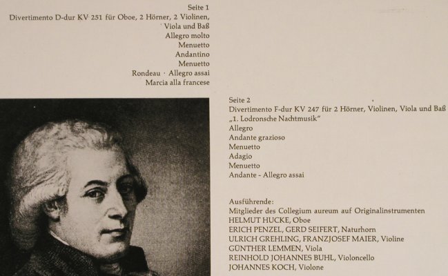 Mozart,Wolfgang Amadeus: Divertimento Es-dur KV 251,K247, Harmonia Mundi(065-99 627), D, Ri, Foc,  - LP - L3873 - 6,00 Euro
