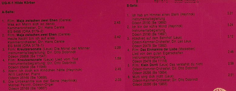 Körber,Hilde: Discophilia-Serie, vg+/m-, Discophilia (UG-K-1), D Typ: LP Best.-Nr.: L3876 Preis: 5,00 Euro
