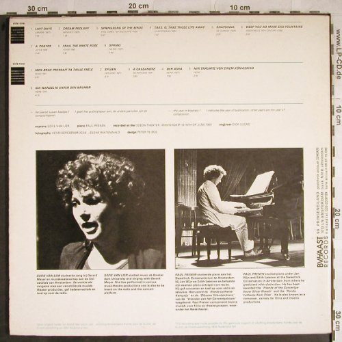 van Dieren,Bernard: Songs Lieder Melodies, Foc, Bvhaast Records(051), NL,  - LP - L3882 - 14,00 Euro
