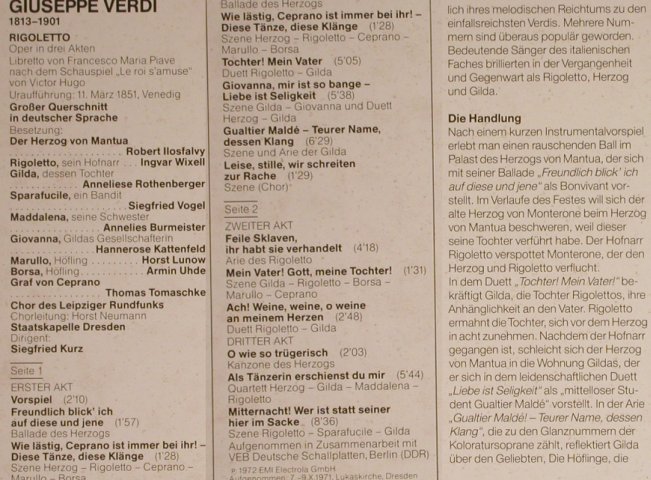 Verdi,Giuseppe: Rigoletto-gr.Querschnitt (deutsch), EMI (29 0743 1), D, Ri, 1972 Typ: LP Best.-Nr.: L3896 Preis: 5,00 Euro
