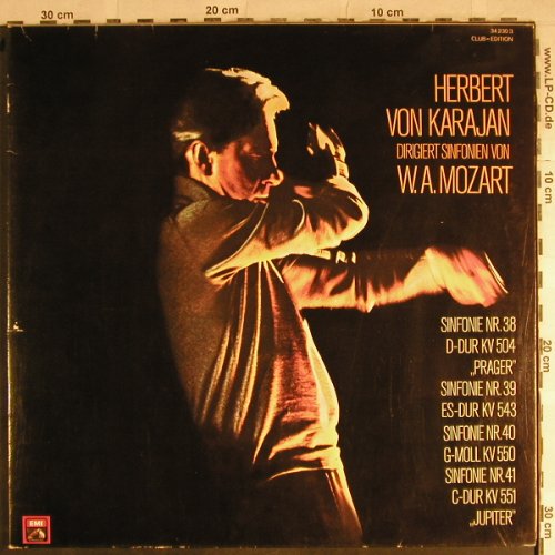 Karajan,Herbert von: dirigiert Sinfonien v. Mozart,38-41, EMI, m-/vg+ (34 230 3), D, Foc Typ: 2LP Best.-Nr.: L3904 Preis: 6,50 Euro