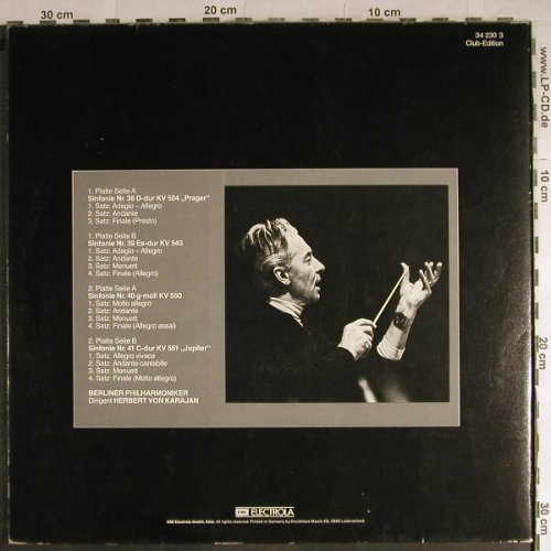 Karajan,Herbert von: dirigiert Sinfonien v. Mozart,38-41, EMI, m-/vg+ (34 230 3), D, Foc Typ: 2LP Best.-Nr.: L3904 Preis: 6,50 Euro