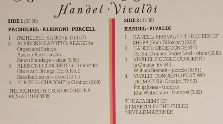 V.A.Boroque Weekend: Pachelbel,Albinoni,Händel,Vivaldi, Decca,Promo-Stoc (417 688-1), NL, Ri, 1987 Typ: LP Best.-Nr.: L3905 Preis: 5,00 Euro