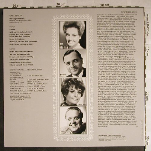 Zeller,Carl: Der Vogelhändler- gr.Querschnitt, Ariola (89 899 IE), D, 1976 Typ: LP Best.-Nr.: L3907 Preis: 5,50 Euro