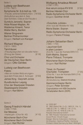 V.A.Freude, schöner Götterfunken: Festliche Lieder-Festliche Chöre, D.Gr. Favorit (2535 667), D, Ri, 1981 Typ: LP Best.-Nr.: L3908 Preis: 5,00 Euro