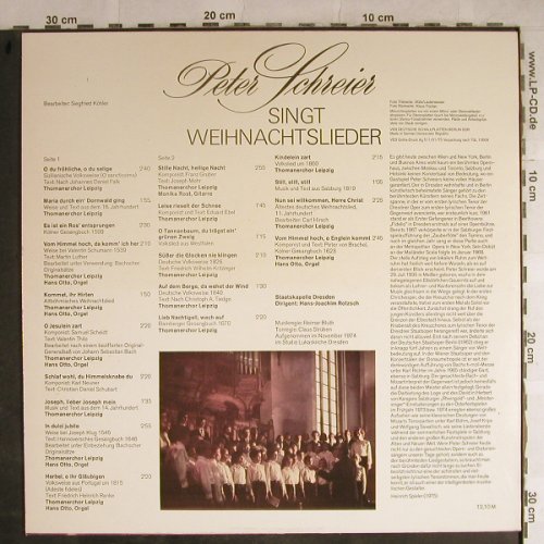 Schreier,Peter: singt Weihnachtslieder, Eterna(8 26 697), DDR, 1975 - LP - L3917 - 5,50 Euro