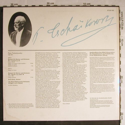Tschaikowsky,Peter: Die Klavierkonzerte Nr.1+3, Melodia/Eurodisc(87 240 MK), D, 1983 - LP - L3933 - 5,00 Euro