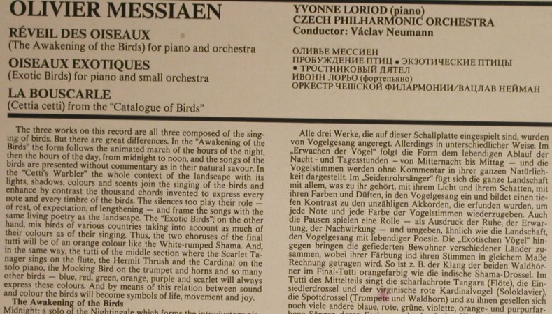 Messiaen,Olivier: Oiseaux Exotiques-Reveil desOiseaux, Supraphon(50749 G), CZ, 1967 - LP - L3934 - 17,50 Euro
