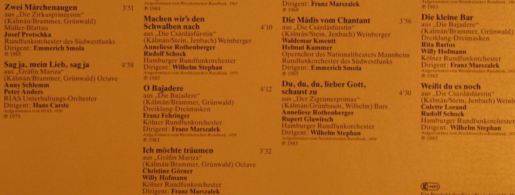 Kalman,Emmerich: Komm,Zigan Komm Zigan,Foc, Acanta (40.22 902), D, 1985 Typ: 2LP Best.-Nr.: L3989 Preis: 5,50 Euro