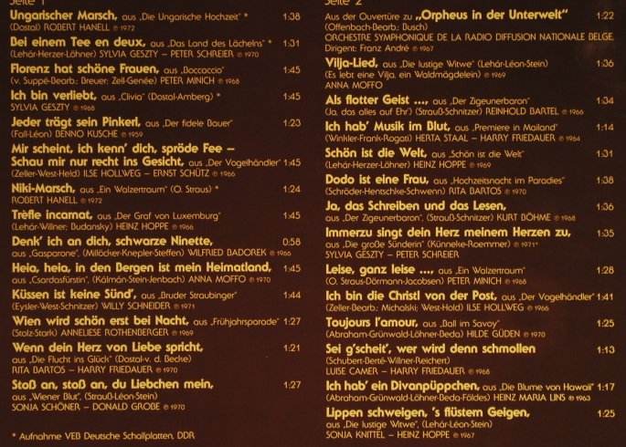V.A.Wunschkonzert der Operette: Ungarischer Tanz...Lippen schweigen, Teldec(6.25802 AF), D, 1984 - LP - L3991 - 4,00 Euro