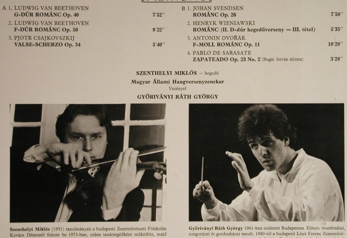 V.A.Romanc: Beethoven...P.de Sarasate, Hungaroton(SLPD 12999), H, 1988 - LP - L4008 - 6,00 Euro