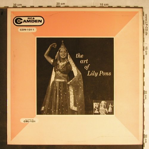 Pons,Lily: The Art of, vg+/vg+, RCA Camden (CDN-1011), UK Typ: LP Best.-Nr.: L4013 Preis: 7,50 Euro