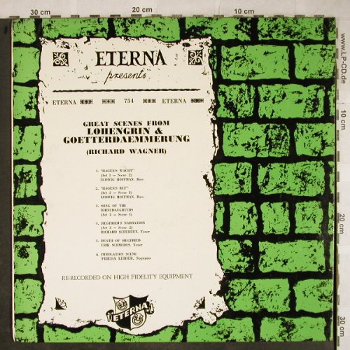 Wagner,Richard: Lohengrin-Great Scenes, Eterna(754), US,  - LP - L4021 - 5,00 Euro