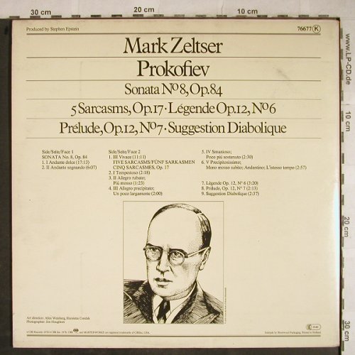 Prokofieff,Serge: Piano Sonata No.8,op.84,op.17,6,7, CBS Masterworks (76 677), NL, m-/vg+, 1978 Typ: LP Best.-Nr.: L4049 Preis: 4,00 Euro