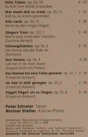 Schumann,Robert: Kerner-Lieder,op.35,Rückert,vPlaten, Eurodisc (88 314 KK), D, 1975 Typ: LP Best.-Nr.: L4058 Preis: 4,00 Euro