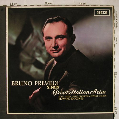 Prevedi,Bruno: Sings Great Italian Arias,Stoc,Stol, Decca (LXT 6114), UK mono, 1964 Typ: LP Best.-Nr.: L4064 Preis: 9,00 Euro