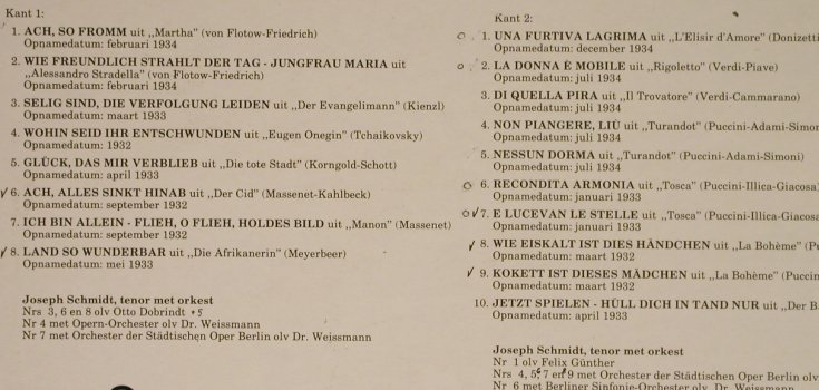 Schmidt,Joseph: zingt fragmenten uit, m-/vg+, EMI (027-30719), NL, 1978 Typ: LP Best.-Nr.: L4082 Preis: 5,00 Euro