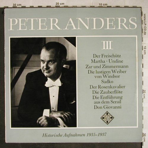 Anders,Peter: Historische Aufnahmen,1935-37,vol.3, Telefunken(HT 29), D,  - LP - L4089 - 7,50 Euro