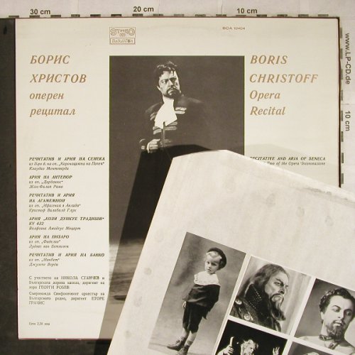 Christoff,Boris: Opera Recital, stoc, Forlane/Balkanton(BOA 10404), BG, 1979 - LP - L4098 - 6,00 Euro