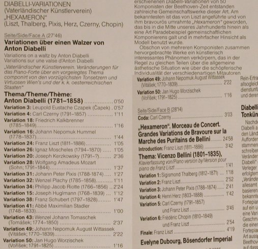 Dubourg,Evelyne: Variations de Bravoure,Hexameron, Capriccio (C 27 083), D, 1986 Typ: LP Best.-Nr.: L4124 Preis: 9,00 Euro