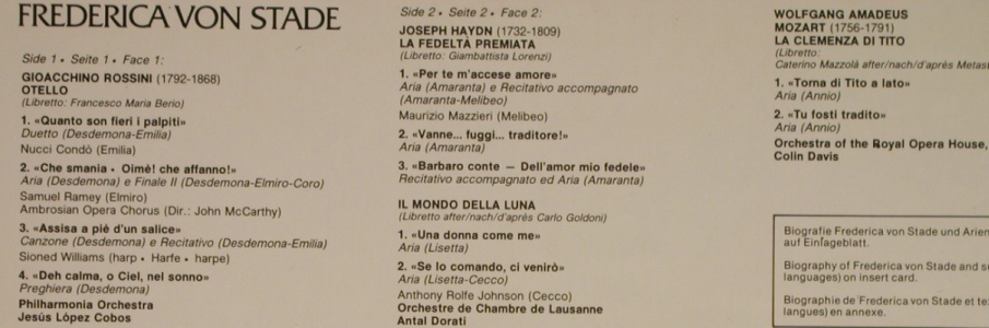 von Stade,Frederica: Rossini Haydn Mozart, Philips(9500 716), NL, 1979 - LP - L4169 - 7,50 Euro